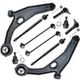 thumbnail image 1 of Detroit Axle - 10pc Front End Suspension Kit for 2011-2014 Chrysler 200 2007-2010 Sebring 2008-2014 Dodge Avenger 2 Lower Control Arms 2 Lower Ball Joints 4 Tie Rods 2 Sway Bar Links, 1 of 7