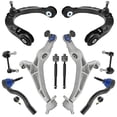 thumbnail image 1 of Detroit Axle - 10pc Front End Suspension Kit for 2016-2020 Dodge Durango Grand Cherokee, 4 Upper Lower Control Arms with Ball Joint 4 Inner Outer Tie Rods 2 Sway Bars 2017 2018 2019 Replacement, 1 of 8