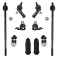 thumbnail image 1 of Detroit Axle - Front 10pc Suspension Kit for Volkswagen 99-02 Cabrio, 4 Tie Rod Ends 2 Lower Ball Joints 2 Boots 2 Sway Bars 1999 2000 2001 2002 Replacement, 1 of 7