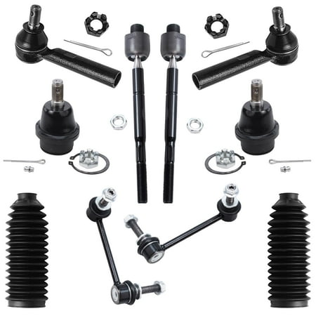 Detroit Axle - 10pc Front Lower Ball Joints Sway Bars Tie Rods & Boots Replacement for Toyota 4Runner Fits select: 2004-2009 TOYOTA 4RUNNER SR5/SPORT, 2007-2009 TOYOTA FJ CRUISER