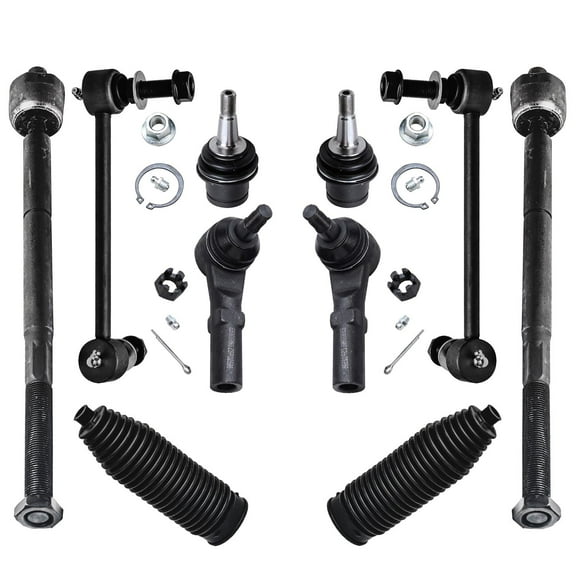 Detroit Axle - 10pc Front Lower Ball Joints Sway Bars Tie Rods w/Boots Replacement for Dodge Charger Fits select: 2013-2014 DODGE CHARGER SE, 2014 CHRYSLER 300C