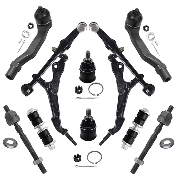 Detroit Axle - 10pc Front Lower Control Arms End Kit for Acura Integra Honda Civic Del Sol