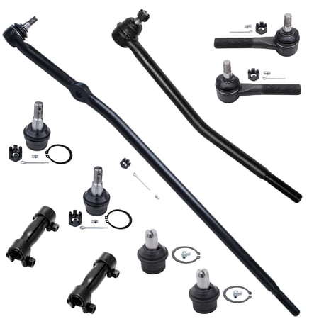 Detroit Axle - Front 10pc Suspension Kit for 2006 Ford E-150, 4 Tie Rod Ends 4 Lower and Upper Ball Joints 2 Adjusting Sleeves