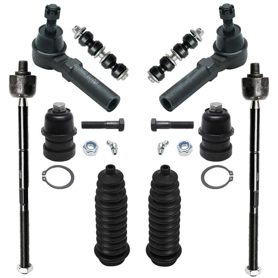 Detroit Axle - 10pc Front Suspension Kit for 2000-2005 Chrysler PT Cruiser Dodge Neon, 2000-2001 Plymouth Neon, 2 Sway Bars 4 Tie Rods 2 Lower Ball Joints 2 Boots & Bellows Replacement