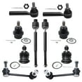 thumbnail image 1 of Detroit Axle - 10pc Front Suspension Kit for 2003-2009 4Runner FJ Cruiser Lexus GX470 4 Upper Lower Ball Joints 4 Inner Outer Tie Rod Ends 2 Sway Bar Links 2004 2005 2006 2007 2008 Replacement, 1 of 7