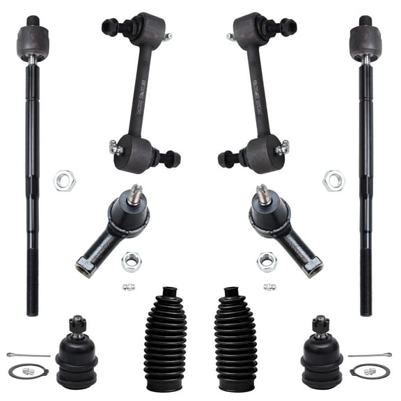 Detroit Axle - 10pc Front Tie Rods Lower Ball Joints Rear Sway Bars Replacement for Hyundai Tiburon Fits select: 2006 KIA SPECTRA LX/EX, 2005 HYUNDAI ELANTRA GT