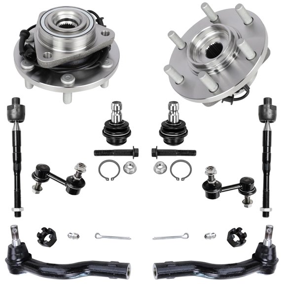 Detroit Axle - 10pc Front Wheel Bearing Hubs Suspension Kit for 2011-2013 INFINITI QX56 2017-2019 Nissan Armada Wheel Bearing Hubs Sway Bar Links Inner Outer Tie Rods Lower Ball Joints Replacement