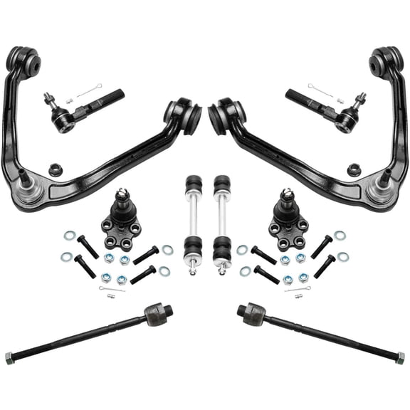 Detroit Axle - 10pc RWD Front End Suspension Kit for 1999-2006 Chevy Silverado 1500 GMC Sierra 1500, 2 Upper Control Arms 2 Lower Ball Joints 4 Outer & Inner Tie Rods 2 Sway Bars Replacement
