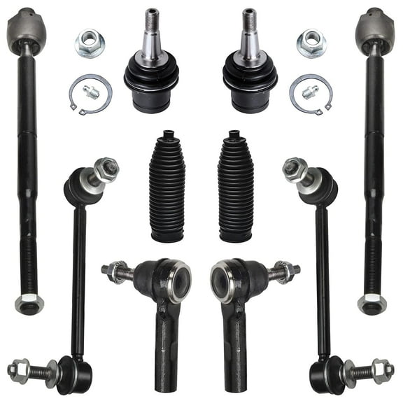 Detroit Axle - 10pc RWD Front Sway Bars Lower Ball Joints Tie Rods w/Boots Replacement for Chrysler 300 Fits select: 2005-2006 CHRYSLER 300C TOURING, 2010 DODGE CHARGER SXT