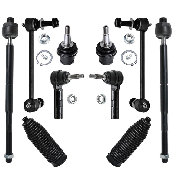 Detroit Axle - 10pc RWD Front Sway Bars Lower Ball Joints Tie Rods w/Boots Replacement for Chrysler 300 Fits select: 2005-2006 CHRYSLER 300C TOURING, 2010 DODGE CHARGER SXT
