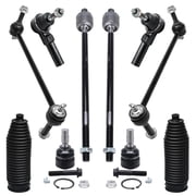 Detroit Axle - 10pc Suspension Kit for 2005-2010 Ford Mustang 2006 2007 2008 2009, 2 Lower Ball Joints, 4 Inner and Outer Tie Rods, 2 Sway Bar Links, 2 Boots, Replacement