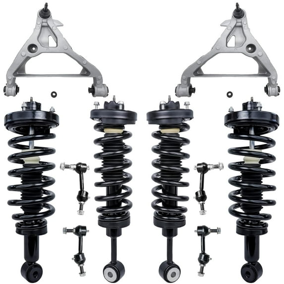 Detroit Axle - 10pc Suspension Kit for Ford Expedition Lincoln Navigator 2003 2004 2005 2006 Front Rear Struts Sway Bar End Links Front Lower Control Arms w/Ball Joints Replacement