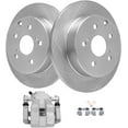 thumbnail image 1 of Detroit Axle - 11.06 Inch Rear Disc Brake Rotors + Driver Side Brake Caliper Replacement for 2010-2012 Lexus HS250H - 3pc Set, 1 of 4