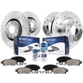 thumbnail image 1 of Detroit Axle - Brake Kit for Volkswagen 2005-2010 Jetta 2010 Golf 11.34" Front & 10.24" Rear Disc Brake Rotors Ceramic Brakes Pads Replacement, 1 of 8