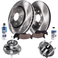 thumbnail image 1 of Detroit Axle - 11.81"(300mm) Front Brake Rotors Pads + Wheel Hub Bearings Replacement for Buick LaCrosse Regal Sportback - 8pc Set, 1 of 5