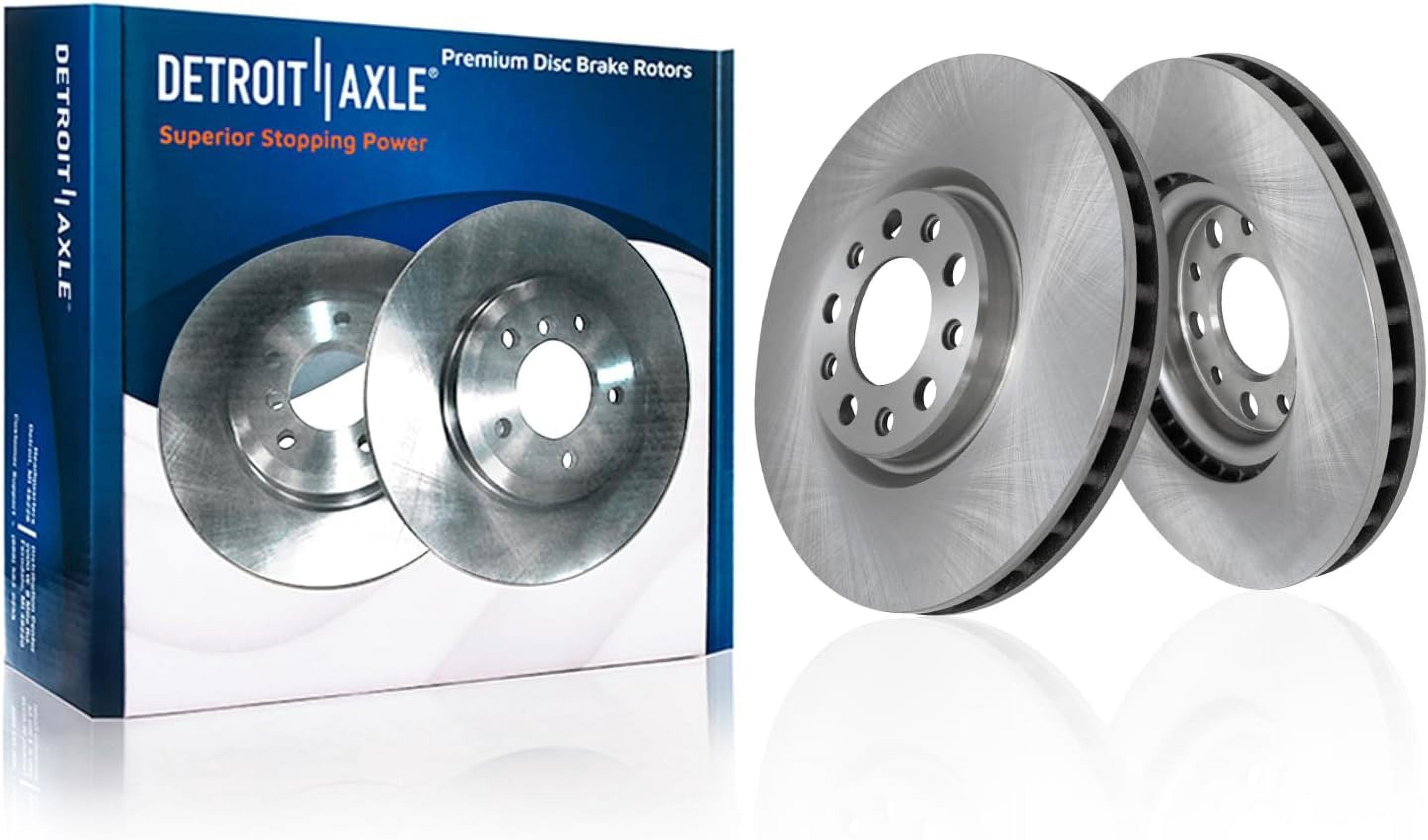 Detroit Axle - Front Disc Brake Rotors for Chrysler 200 Dodge Dart Jeep Compass Renegade Fiat 500X: 12.01" Rotor