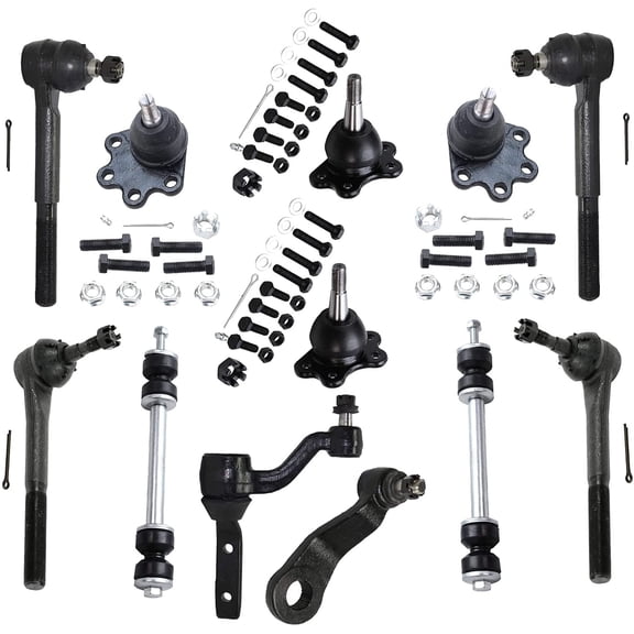 Detroit Axle - 12pc 4WD Front Tie Rods Ball Joints Sway Bars Replacement for Chevy GMC K1500 K2500 Fits select: 1988-1992 CHEVROLET GMT-400 K1500, 1989-1992 GMC SIERRA K1500