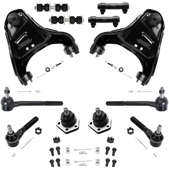Detroit Axle - 12pc 4WD Front Upper Control Arms Lower Ball Joints Sway Bars Tie Rods Replacement for Chevy S10 Fits select: 1999-2004 CHEVROLET S TRUCK S10, 1999-2005 CHEVROLET BLAZER