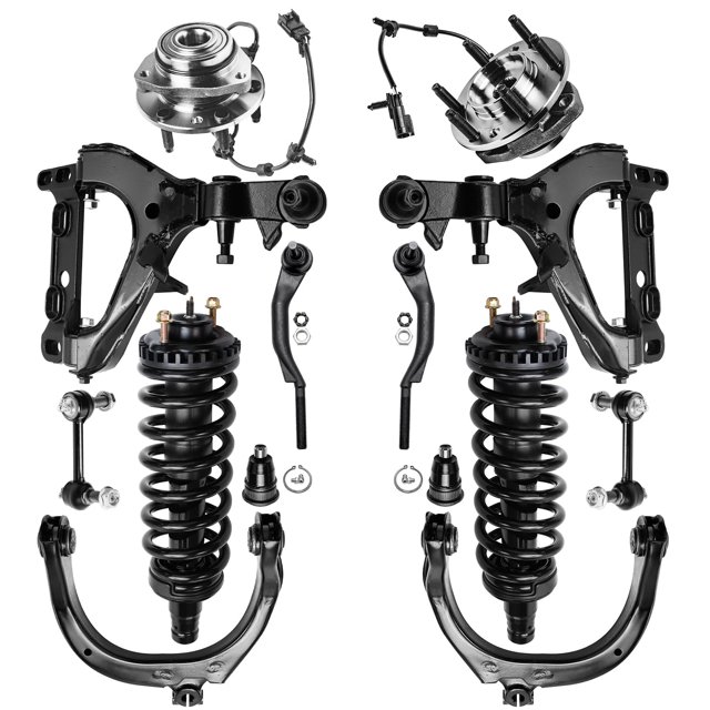 Detroit Axle 12pc Complete Front Suspension Kit for Chevy Trailblazer and GMC Envoy 6Lug