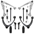 thumbnail image 1 of Detroit Axle - 12pc Front End Control Arms Kit for Silverado Suburban Sierra Yukon XL 1500 Chevy Avalanche Tahoe GMC Cadillac Escalade, Control Arms Sway Bars Tie Rods Boots Replacement, 1 of 8