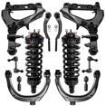 thumbnail image 1 of Detroit Axle - 12pc Front End Kit for 2002 2003 Chevy Trailblazer EXT GMC Envoy XL Olds Bravada 2003 Isuzu Ascender, Upper Lower Control Arms Ready Struts Sway Bars Tie Rods Replacement, 1 of 7