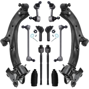 Detroit Axle - 12pc Front End Kit for 2007-2011 Honda CR-V, 2 Lower Control Arms with Ball Joints 4 Inner Outer Tie Rods 2 Boots 4 Front Rear Sway Bars 2008 2009 2010 Replacement