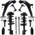thumbnail image 1 of Detroit Axle - 12pc Front End Suspension Kit for 2000-2001 Nissan Maxima Infiniti I30 2 Ready Struts 2 Lower Control Arms w/Ball Joints 2 Sway Bars 4 Tie Rods 2 Boots Replacement, 1 of 7