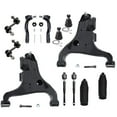 thumbnail image 1 of Detroit Axle - 12pc Front Lower Control Arms Upper Ball Joints Sway Bars Tie Rods Replacement for Nissan Titan Fits select: 2004-2008 NISSAN TITAN XE/SE/LE, 2004-2009 NISSAN ARMADA SE/LE, 1 of 7