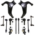 thumbnail image 1 of Detroit Axle - 12pc Front Lower Control Arms w/Ball joint & Tierods & Sway Bars for 1996-2004 Nissan Pathfinder - [1997-2003 QX4], 1 of 7