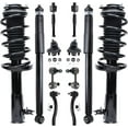 thumbnail image 1 of Detroit Axle - 12pc Front Struts Kit for 2006-2011 Honda Civic, 2 Struts and Coil Springs 2 Lower Ball Joints 2 Sway Bars 4 Outer Inner Tie Rods 2 Rear Shock Absorbers Replacement Suspension, 1 of 6
