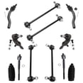 thumbnail image 1 of Detroit Axle - 12pc Front Suspension Kit for 2007-2011 Toyota Camry 2 Lower Ball Joints 4 Inner Outer Tie Rod End Links 4 Front Rear Sway Bar Links 2 Boots 2008 2009 2010 Replacement, 1 of 6