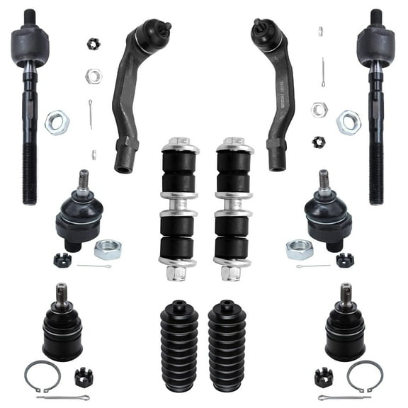 Detroit Axle - Front Lower Upper Ball Joints Sway Bars Tie Rods Boots for 1998-2001 Acura Integra