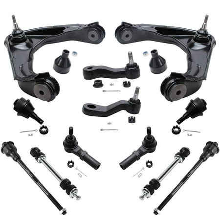 Detroit Axle - 12pc Front Upper Control Arms Lower Ball Joints Suspension Kit Replacement for GMC Sierra 2500 HD Fits select: 2004-2008 CHEVROLET SILVERADO K2500 HEAVY DUTY, 2003-2005 HUMMER H2