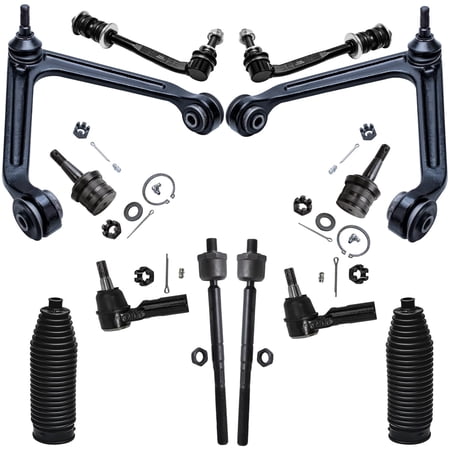 Detroit Axle - 12pc Front Upper Control Arms Lower Ball Joints Sway Bars Tie Rods Replacement for Chrysler Aspen Fits select: 2004-2008 DODGE DURANGO SLT, 2007-2009 CHRYSLER ASPEN LIMITED