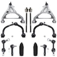 thumbnail image 1 of Detroit Axle - 12pc Front Upper & Lower Control Arms + Sway Bars + Tie Rods w/ Rack Boots Kit Replacement for 2005 2006 Ford Expedition No Air Suspension Models, 1 of 8