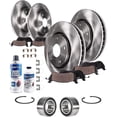 thumbnail image 1 of Detroit Axle - Front Brake Kit for 2013-2016 Honda Accord, Disc Brake Rotors Ceramic Brake Pads Wheel Bearings 2014 2015 Replacement : 11.54" inch Front and 11.10" inch Rear rotor, 1 of 7