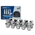 thumbnail image 1 of Detroit Axle - 12x1.5 Chrome Wheel Lug Nuts Replacement for Dodge Grand Caravan Town & Country VW Routan Ram C/V - 10pc Set, 1 of 7