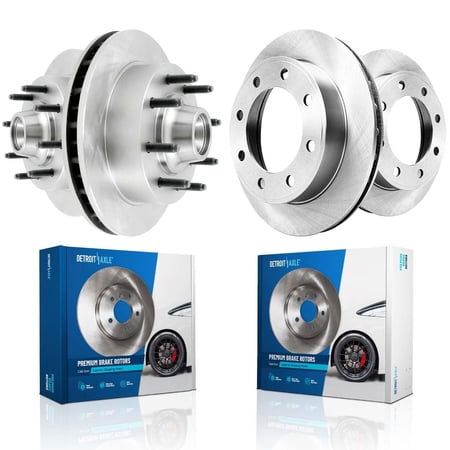 Detroit Axle - 13.03" inch Front and 12.83" inch Rear Disc Brake Rotors for Ford F-250 F-350 Super Duty