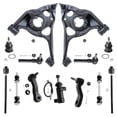 thumbnail image 1 of Detroit Axle - 13pc Front End Control Arms Kit for Chevy GMC 03-05 Express Savana 2500 [7300 lb. GVW], Lower Control Arms Tie Rod Ends Pitman Idler Arm Bracket Sway Bars Upper Ball Joints Replacement, 1 of 9