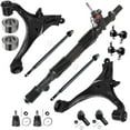 thumbnail image 1 of Detroit Axle - Front Wheel Bearings Rack Pinion Control Arms End Kit for 2001-2005 Acura EL Civic, 1 of 8