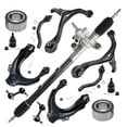 thumbnail image 1 of Detroit Axle - 14PC Complete Power Steering Rack & Pinion, Front Upper Lower Control Arms w/ Ball Joint, Sway Bars, Outer Tie Rods, Wheel Bearings Replacement for 2003-2007 Honda Accord 4 Cyl., 1 of 8