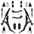 thumbnail image 1 of Detroit Axle - 14pc Front End Control Arms Kit for 1992-1995 Honda Civic, 2 Lower Control Arms 4 Ball Joints 2 Sway Bars 4 Tie Rods 2 Boots 1992 1993 1994 1995 Replacement, 1 of 7