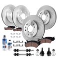 thumbnail image 2 of Autopartspconline Drilled & Slotted Brake Kit – Front & Rear Rotors + Ceramic Pads, Chevy Silverado Tahoe GMC Sierra Yukon 2 of 4