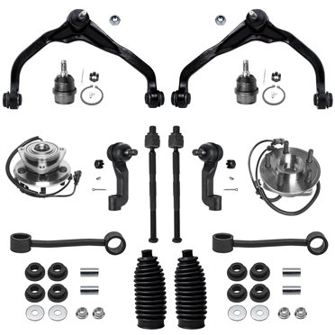 Detroit Axle 14pc Front End Suspension Kit For Nissan Murano 2003-2004 - Control Arms, Hubs, Sway Bar