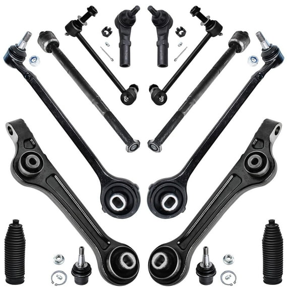 Detroit Axle - 14pc RWD Front Lower Control Arms Ball Joints Sway Bars Tie Rods Replacement for Chrysler 300