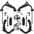 thumbnail image 1 of Detroit Axle - 14pc Suspension Kit for 4WD 5 Lug 2006 2007 2008 Dodge Ram 1500, 4 Upper & Lower Control Arms, 2 Wheel Bearing Hubs, 4 Inner & Outer Tie Rods, 2 Sway Bars, 2 Boots, Replacement, 1 of 8