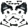 thumbnail image 1 of Detroit Axle - 14pc Suspension Kit for 4WD Chevy GMC Jimmy S10 Blazer Sonoma Bravada Upper Control Arms with Ball Joints Sway Bars Tie Rods Adjusting Sleeves Lower Ball Joints Idler Pitman Arm, 1 of 6