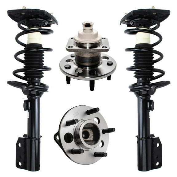 Detroit Axle - 16" Wheels Rear Struts Wheel Bearing Hubs for 00-11 Chevy Impala 00-07 Monte 98-02 Carlo Intrigue, Wheel Bearing and Hubs Assembly Quick Install Ready Struts Shocks Replacement