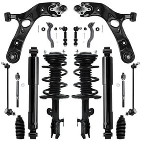 Detroit Axle - 16pc Suspension Kit for 2006-2012 Toyota RAV4 2.4L 2.5L, 2 Ready Front Struts, 2 Shocks, 2 Lower Control Arms, 4 Inner and Outer Tie Rods, 4 Sway Bar Links, 2 Boots, Replacement