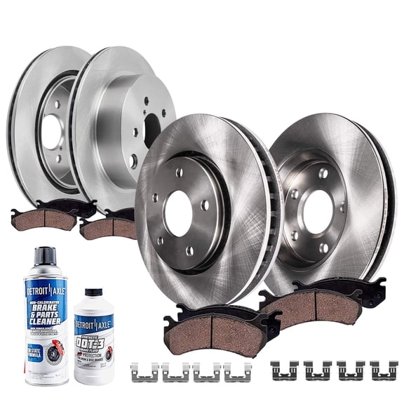 Detroit Axle - 2.0L Brake Kit for 2014-2018 Subaru Forester Disc Brake Rotors 2015 2016 2017 Ceramic Brakes Pads with Hardware Replacement : 12.44" inch Front and 10.94" inch Rear Rotor